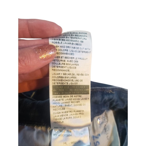 Levis Modern Straight Denim Jeans Womens 32X34 Blue Dark Wash Mid Rise Work Wear - Picture 8 of 13